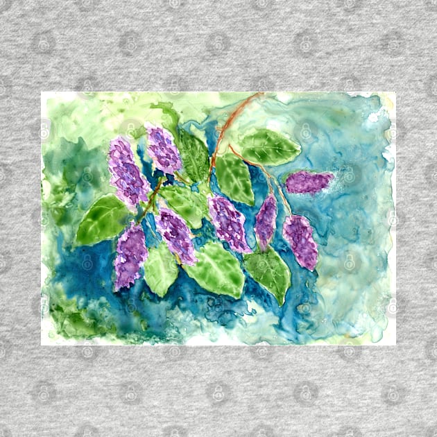 Spring Lilacs in Watercolor by ConniSchaf